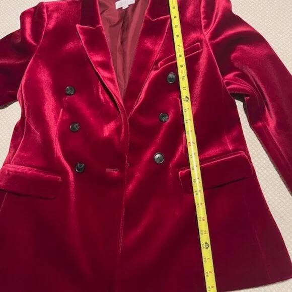 Velvet Double Breasted Blazer - Picture 6 of 8